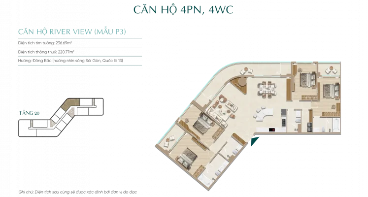 Mặt bằng căn hộ Diamond Sky