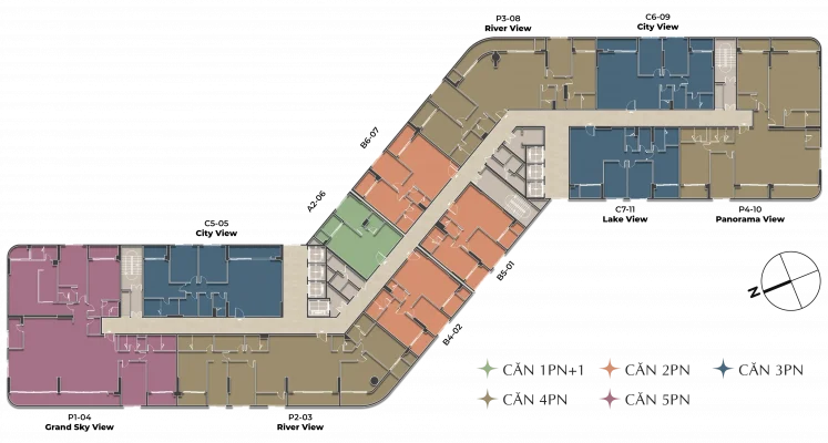 Mặt bằng tầng Diamond Sky