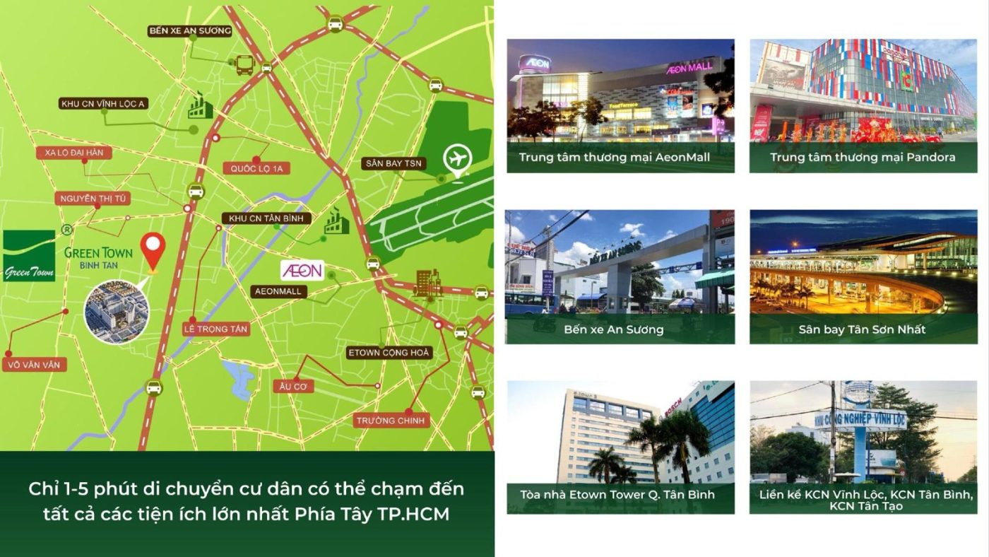 vị trí green town bình tân