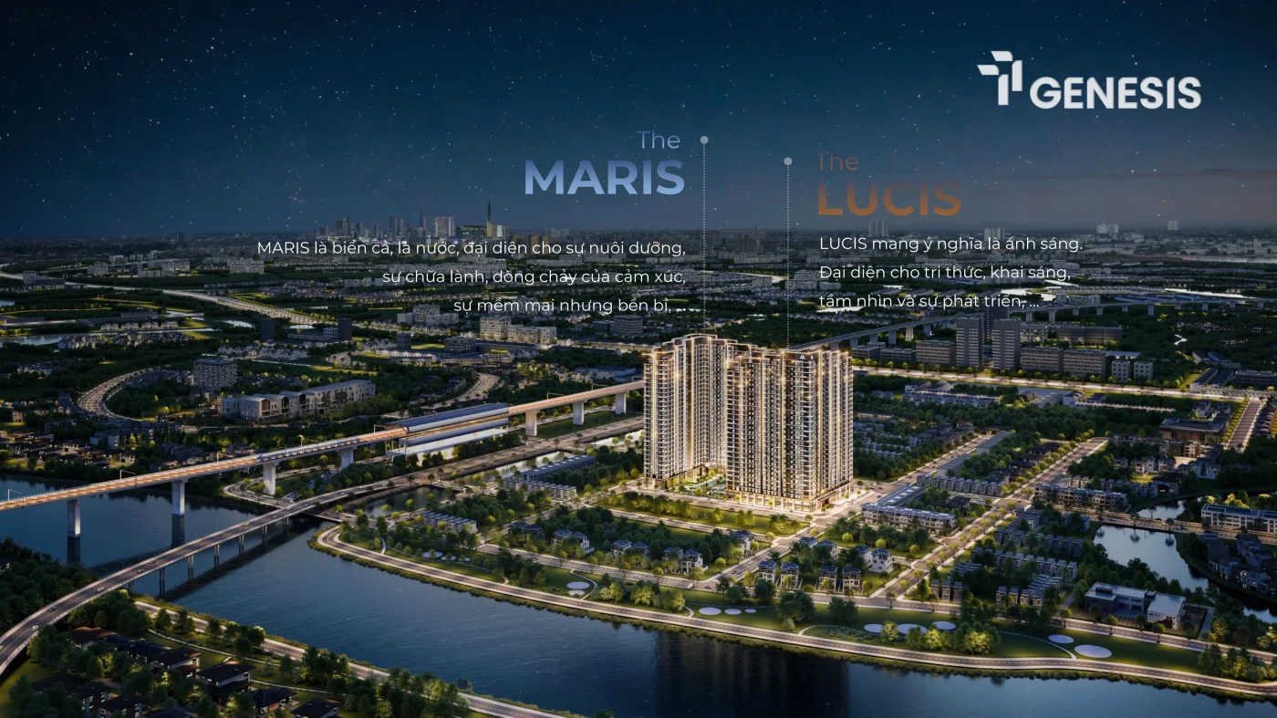 Phối cảnh tông quan ban đêm dự án TT Genesis